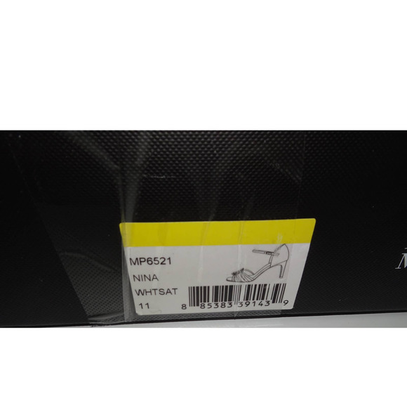 Badgley Mischka Women's Nina Heeled Sandal 11 White Satin - Picture 15 of 15